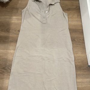 Tan Long collared dress